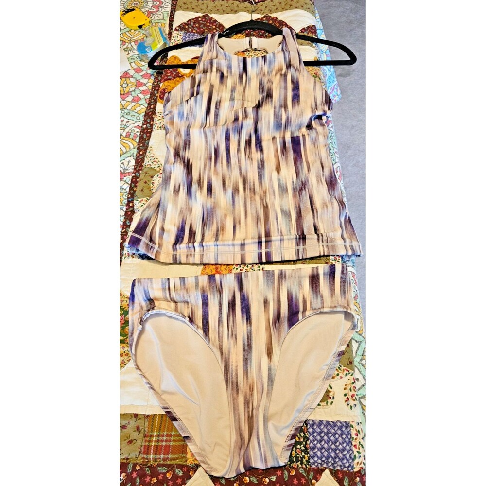 Athleta 34B/C Maldives High Neck Tankini 2 Piece XXS Bottoms